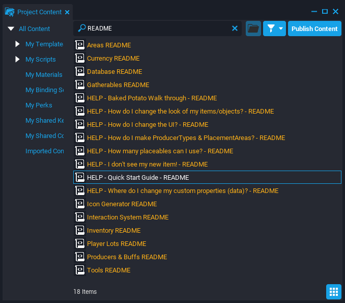 All Producers, Buffs and Areas Readmes