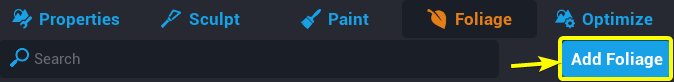 Click on add Foliage Button